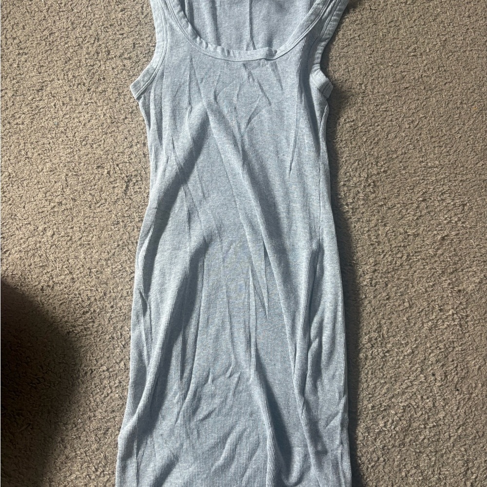 Gray Sleeveless Bodycon Dress